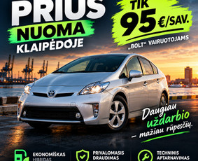 Toyota Prius nuoma - Toyota Prius nuoma Klaipėdoje &ndash; Nuo 95 &euro;/sav.! - 1