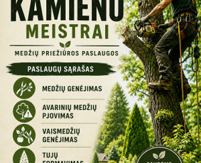 Medžių genėjimas, pjovimas - Medžių genėjimas, pjovimas, vaismedžių genėjimas, tujų gen. - 1