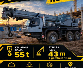 Krano nuoma - Automobilinio krano nuoma 55t - 1