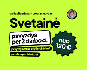 Programuotojai - Svetainė: pirma versija per 2 darbo dienas. Sistemos, Ai - 1