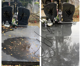 Kapavietės pamatų betonavimas - Kapų tvarkymas, puo&scaron;imas granito skaldelėmis - 2