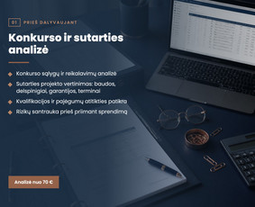 Viešųjų pirkimų pasiūlymų rengimas ir konkursų analizė / PROJEKTŲ PLĖTRA / Darbų pavyzdys ID 4596226