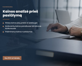 Viešųjų pirkimų pasiūlymų rengimas ir konkursų analizė / PROJEKTŲ PLĖTRA / Darbų pavyzdys ID 4596286