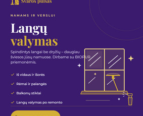 Langų valymas - &Scaron;varos pulsas - visos valymo paslaugos Lietuvoje. - 1