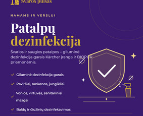 Patalpų dezinfekcija - &Scaron;varos pulsas - visos valymo paslaugos Lietuvoje. - 1