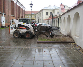 KELMŲ NAIKINIMAS. KELMĄ GALIME IŠGRĘŽTI, IŠRAUTI ARBA PAŽEMINTI. IŠRAUTUS KEMUS GALIME IŠVEŽTI ARBA UŽKASTI. GAVĘ NUOTRAUKAS GALĖSIME TIKSLIAI ĮVERTINTI DARBŲ KAINĄ