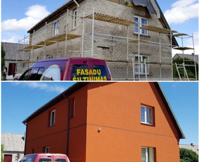 Fasadų šiltinimas ir apdaila. Klaipėda. / Saulius Fasadai / Darbų pavyzdys ID 1014341