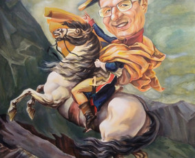 Portretas klasikinio paveikslo pagrindu. Akriliniai dažai ant drobės. Formatas 60x90 cm