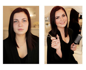 Makiažas atliekamas su profesionalia kosmetika: "MAKE UP FOR EVER", "MAC", "DIOR", "CHANEL", "MAKE-UP ATELIER", kurios garantuoja puikų makiažo išsilaikymą. Klijuojami blakstienų kuokšteliai.