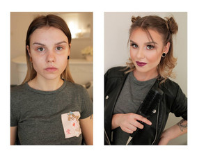 Makiažas atliekamas su profesionalia kosmetika: "MAKE UP FOR EVER", "MAC", "DIOR", "CHANEL", "MAKE-UP ATELIER", kurios garantuoja puikų makiažo išsilaikymą. Klijuojami blakstienų kuokšteliai.