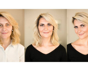 Makiažas atliekamas su profesionalia kosmetika: "MAKE UP FOR EVER", "MAC", "DIOR", "CHANEL", "MAKE-UP ATELIER", kurios garantuoja puikų makiažo išsilaikymą. Klijuojami blakstienų kuokšteliai.