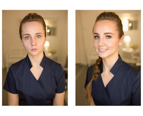 Makiažas atliekamas su profesionalia kosmetika: "MAKE UP FOR EVER", "MAC", "DIOR", "CHANEL", "MAKE-UP ATELIER", kurios garantuoja puikų makiažo išsilaikymą. Klijuojami blakstienų kuokšteliai.