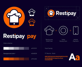 Restipay - Restaurant Payment app  |   Logotipų kūrimas - www.glogo.eu - logo creation.
