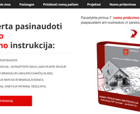 Parduodama instrukcija - Namo pridavimas 123- galite sutaupyti 500 EUR