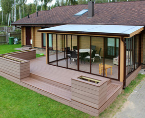 Terasų stiklinimas - Terasų stiklinimas bėgelių stumdomom sistemom - 2