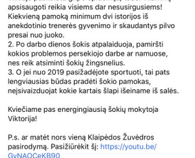 Džiaugiasi širdis ir šoka siela, kai Jūs liekate patenkinti!