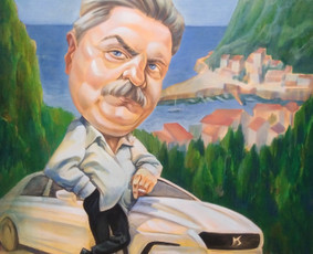 Portetas jubiliejaus proga. Akrilas, drobė. 40x50 cm