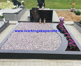 Kapavietės įrengimas dekoruojant skalda ir sukuriant zoną augalams