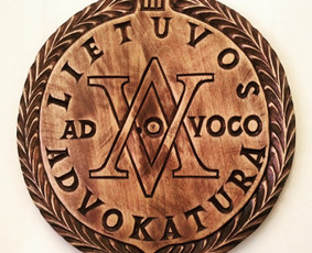 Lietuvos Advokatūros ženkliukas, padarytas pagal užsakymą vienam labai talentingam teisininkui.