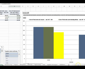 Užsakymų iš tiekejų analizės ir kontrolės Excel modulio esminiai ypatumai.