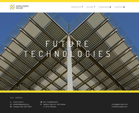 Saulės baterijų gamintojo UAB Aroka tinklalapis. www.intelligentsolar.eu