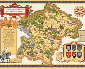 Suvenyrinis žemėlapis -  plakatas. Adobe photoshop
