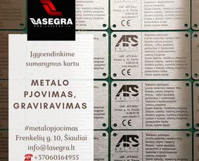 Graviravimas ir pjaustymas lazeriu / Lasegra, UAB / Darbų pavyzdys ID 1186701