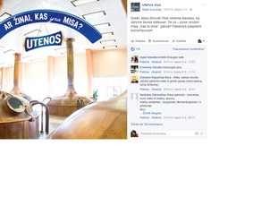 Klientas: Utenos alus. 
Sukurta komunikacijos strategija, kuriami įrašai, administruojamas profilis.
