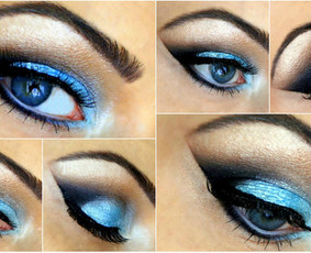 Blue smokey eye