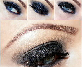 Glitter smokey eye