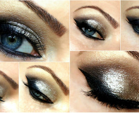 Glamorous gold smokey eye