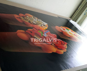 Reklama ant automobilio, Šviesdėžės, Lipdukų gamyba/šalinima / Trigalvis / Darbų pavyzdys ID 1208749