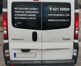 Reklama ant automobilio, Šviesdėžės, Lipdukų gamyba/šalinima / Trigalvis / Darbų pavyzdys ID 1233801