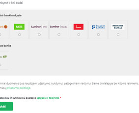 Reprezentacinės svetainės ir el. parduotuvės, programavimas - Mokėjimo sistemų pajungimas - 3 Mokėjimo sistemų pajungimas - Reprezentacinės svetainės ir el. parduotuvės, programavimas - 3
