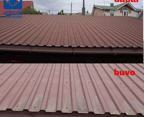 Stogų ir lietvamzdžių valymas - Stogo dazymas,fasado plovimas,trinkelių plovimas - 3