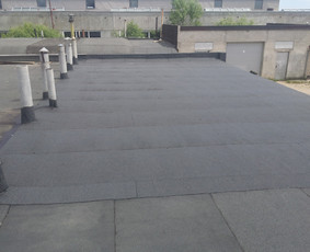 Stogų remontas - Plok&scaron;čių stogų dengimas bitumine prilydoma danga - 1