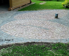 Granito trinkelių klojimas