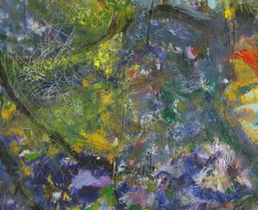 “ŠOKIS TARP ŽIEDŲ”/DANCE BETWEEN FLOWERS”(60x80, aliejus, drobė, 2016)