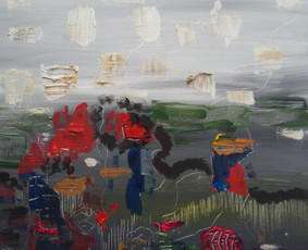 “KRITIMO ATSPINDYS“/“REFLECTION OF FALLING“(akrilas, drobė, 70x50, 2015 m.) 