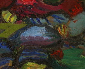 “MEDITACIJA SU LELIJA”/”MEDITATION WITH LILLY” (aliejus, drobė, 90x65, 2015)