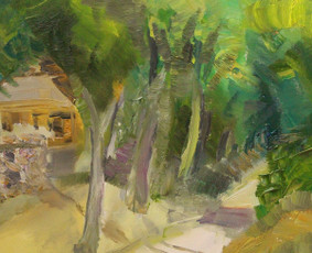“KELIAS. Nemajūnai”/”THE ROAD. Nemajūnai” (aliejus, drobė, 70x50, 2015 m.)