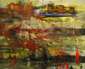"IŠPLAUKĘS"/"GONE OUT" (akrilas, aliejus, drobė, 60x80, 2015)