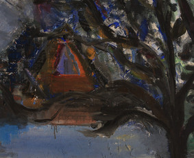 “RAGANOS NAMAS”/“THE WITCH’S HOUSE” (akrilas, drobė, 100x60 cm, 2015 m.)