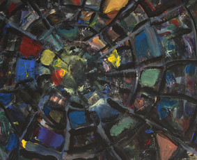 “DIDYSIS SPROGIMAS”/“THE GREAT EXPLOSION” (akrilas, drobė, 65x90 cm, 2015 m.) 