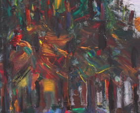 „MIŠKO TYLA“/ “FOREST SILENCE“ (akrilas, drobė, 65x90 cm, 2015 m.)