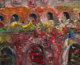 „TILTŲ RITMAS“/ “THE RYTHM OF BRIDGES“ (akrilas, drobė, 60x80 cm, 2015 m.) 