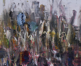 “NENDRĖS ŽIEMĄ” / “REEDS IN WINTER” (akrilas, drobė, 60x80 cm, 2015)