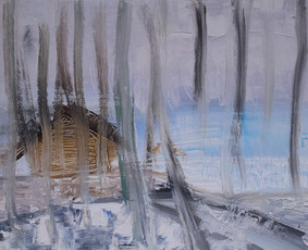 “TROBELĖ”/ “THE SHACK” (akrilas, drobė, 60x80 cm, 2015)