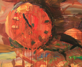 “Bėgantis laikas” (60x80 cm, drobė, akrilas, 2014 m.)
