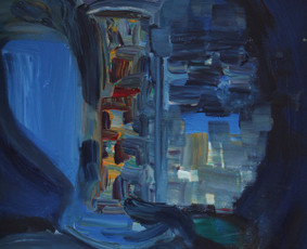 “NAKTIS”/ “THE NIGHT” - (akrilas, drobė, 60x80 cm, 2014)